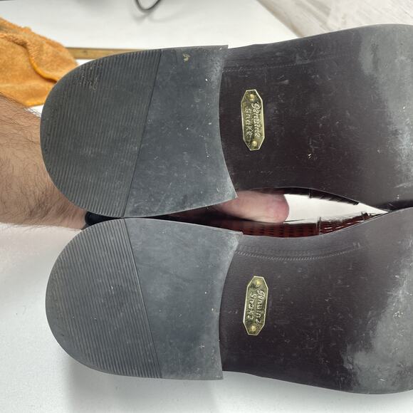 Vintage Stacy Adams Men's Genuine Snakeskin Dress Shoes Slip on US Size 11.5 EUC - Picture 12 of 14